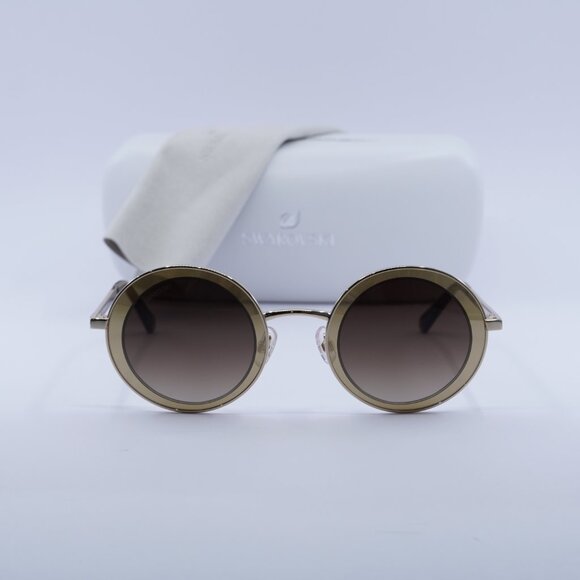 Final Price! Swarovski SK0199 32F Gold/Brown Sunglasses main image 4